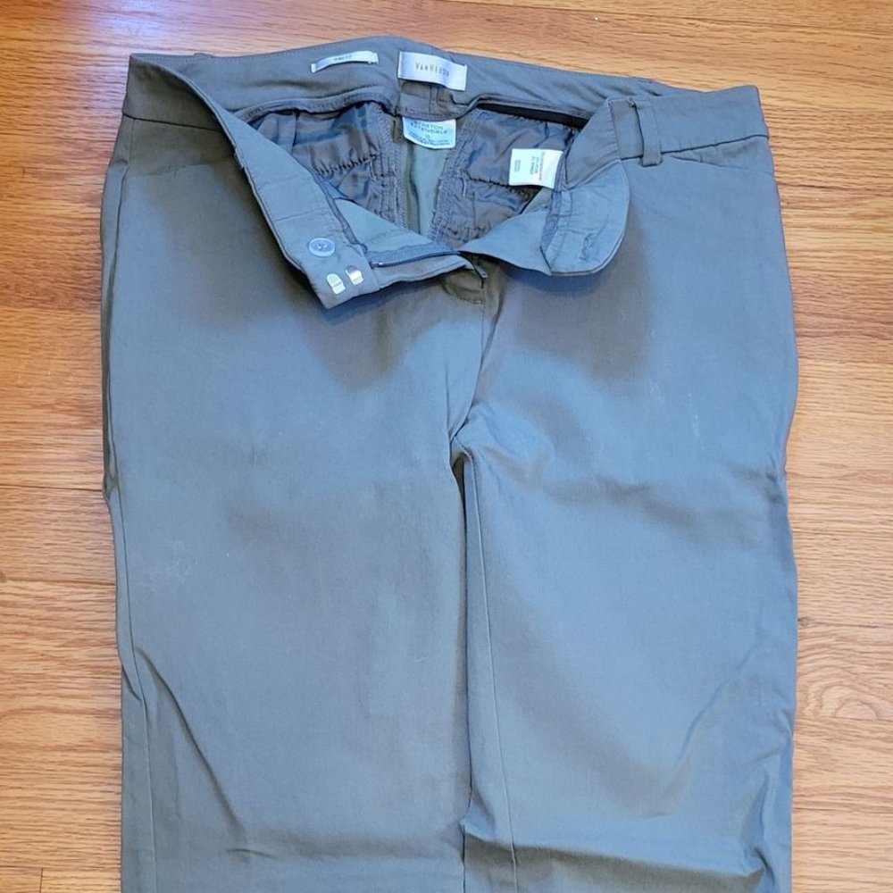 Van Heusen olive color slim fit trousers